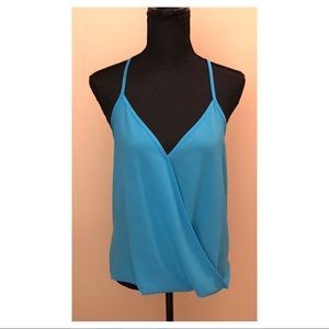 Blue Tank Top Turquoise Size Small Lily White